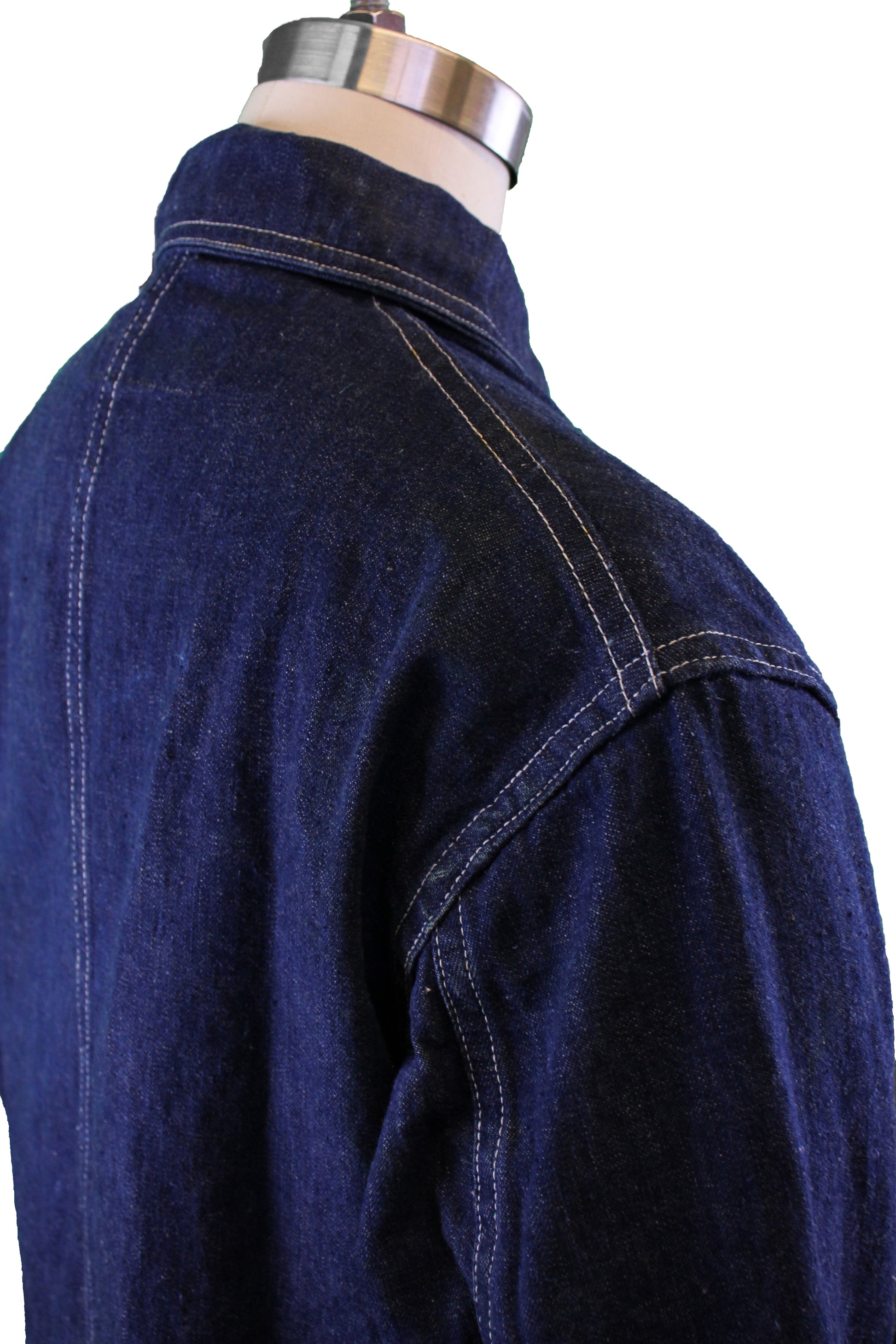 Vintage 1940s Finck’s Red Bar Denim Work Coat - La Lovely Vintage 