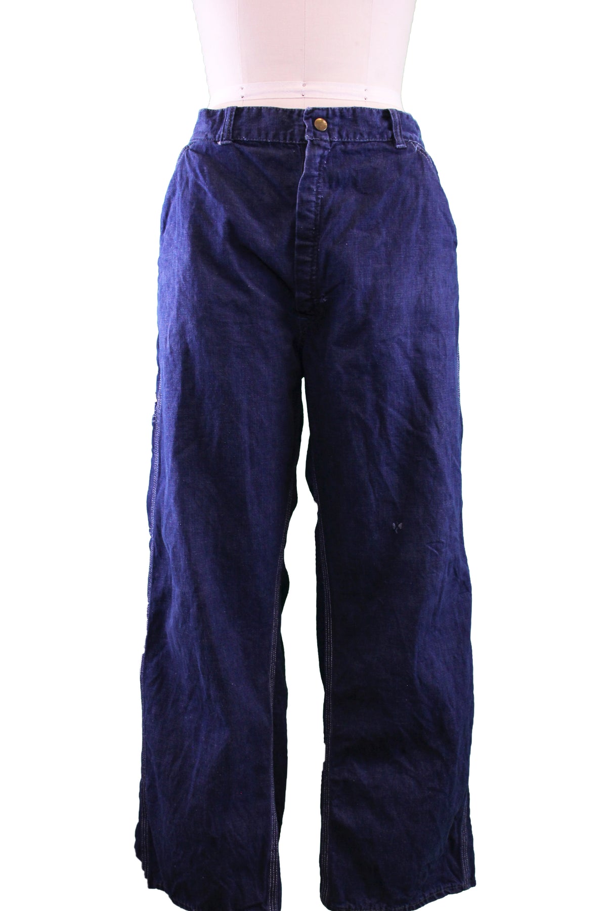 Vintage 1950s/1960s Hercules Dark Denim Carpenter Jeans - La Lovely Vintage 