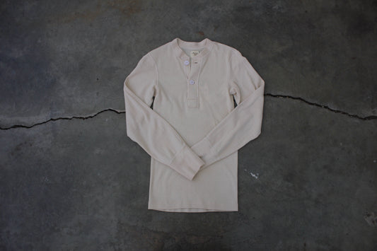 Vintage 1978 US Military 50/50 Henley Thermal Shirt - La Lovely Vintage 
