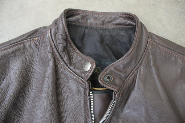 Vintage Brooks Gold Label Cafe Racer Leather Jacket for Women - La Lovely Vintage 