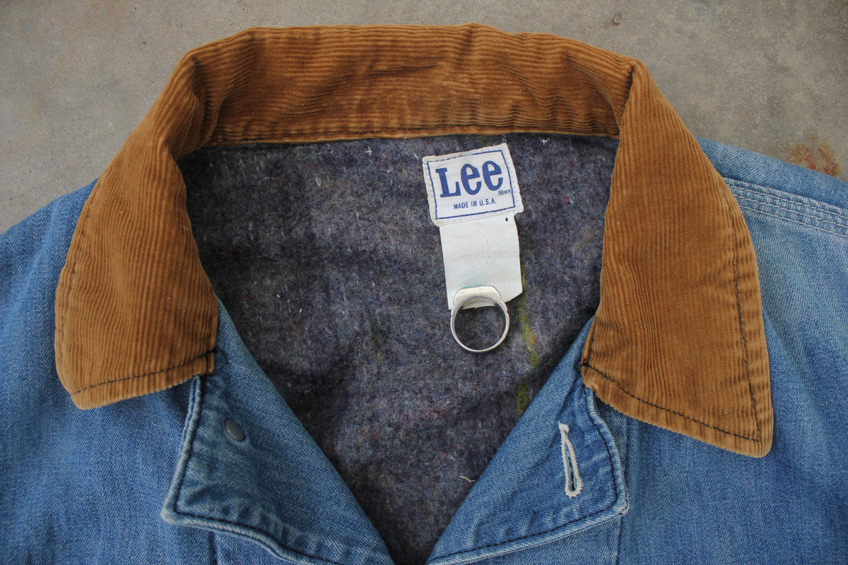 Vintage 1970's Lee Denim Lined Chore Coat - La Lovely Vintage 