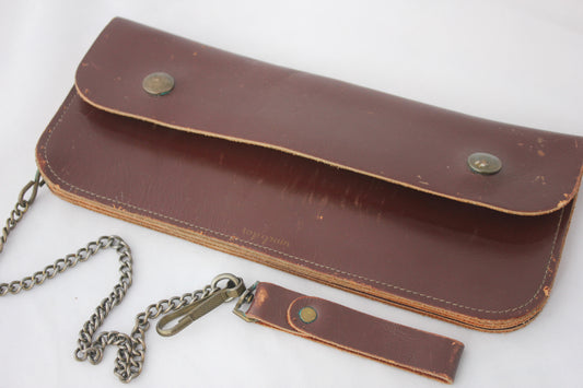 Vintage 1940's Lee Top Grain Trucker Wallet w/ Chain - La Lovely Vintage 