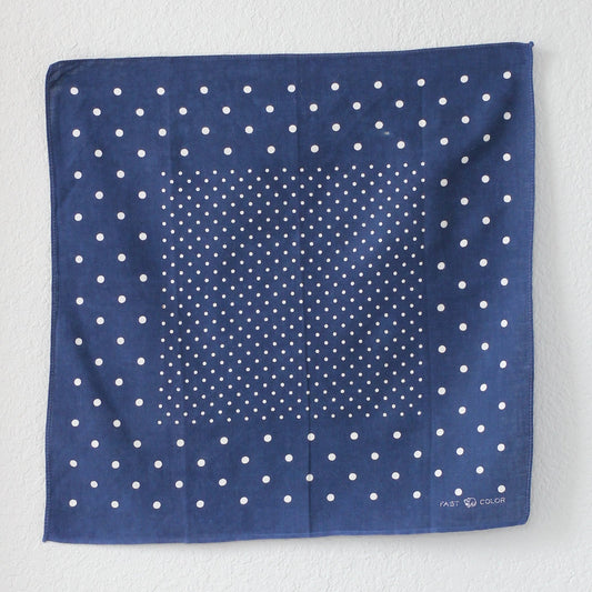 Vintage 40's/50's Single Selvedge Elephant Brand Trunk Down Dot Bandana - La Lovely Vintage 