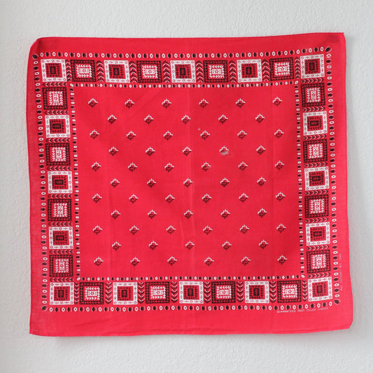 Vintage Single Selvedge Red Tuside Bandana - La Lovely Vintage 