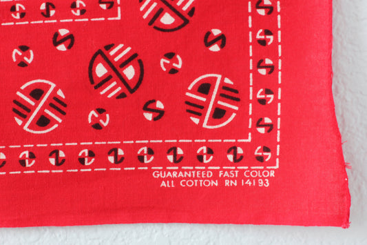 Vintage Single Selvedge Fast Color Bandana RN#14193 - La Lovely Vintage 