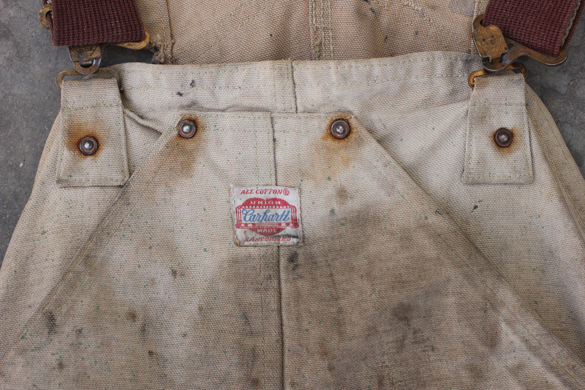 Vintage 1950's Carhartt Bib Overalls 34x28 - La Lovely Vintage 