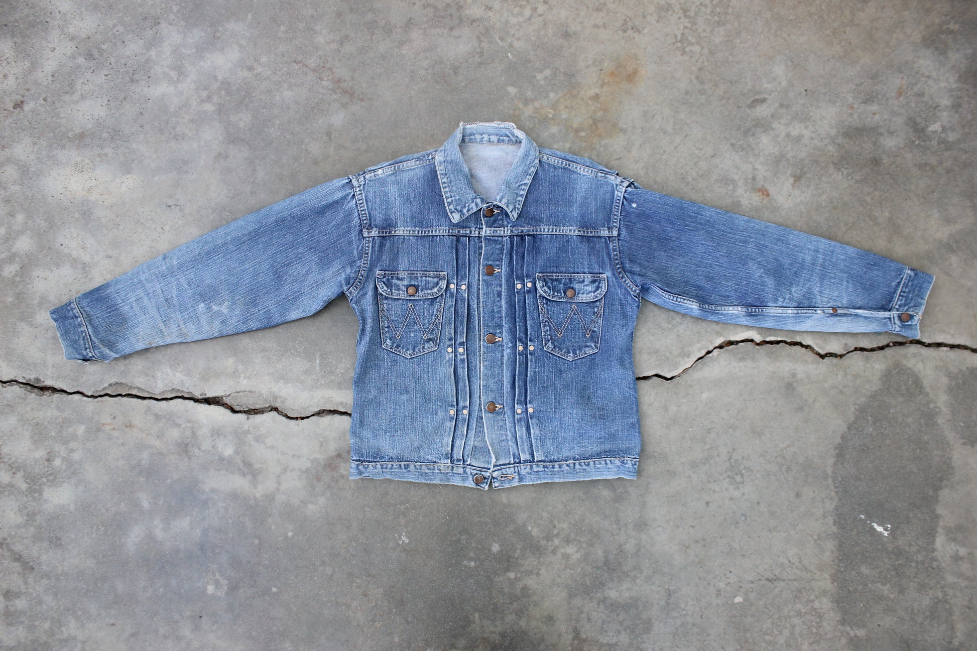 Vintage 1950s Wrangler Blue Bell 111MJ Selvedge Denim Jacket - La Lovely Vintage 