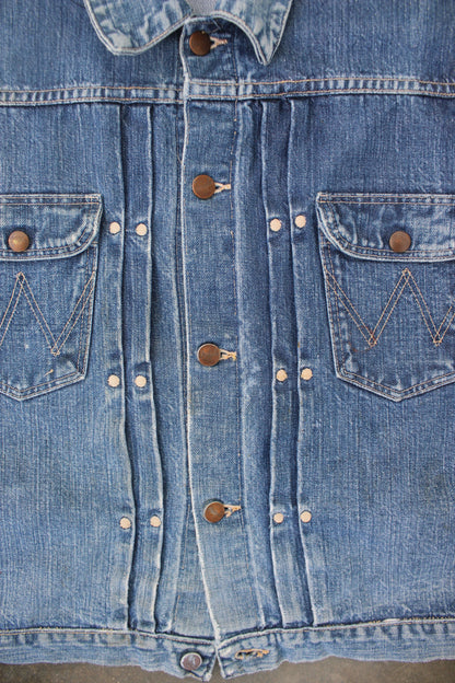 Vintage 1950s Wrangler Blue Bell 111MJ Selvedge Denim Jacket - La Lovely Vintage 