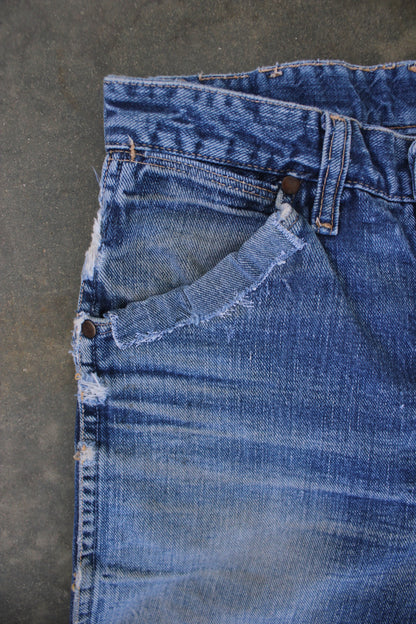 Vintage 1950's Wrangler Blue Bell Denim Jeans 24x28 #1 - La Lovely Vintage 