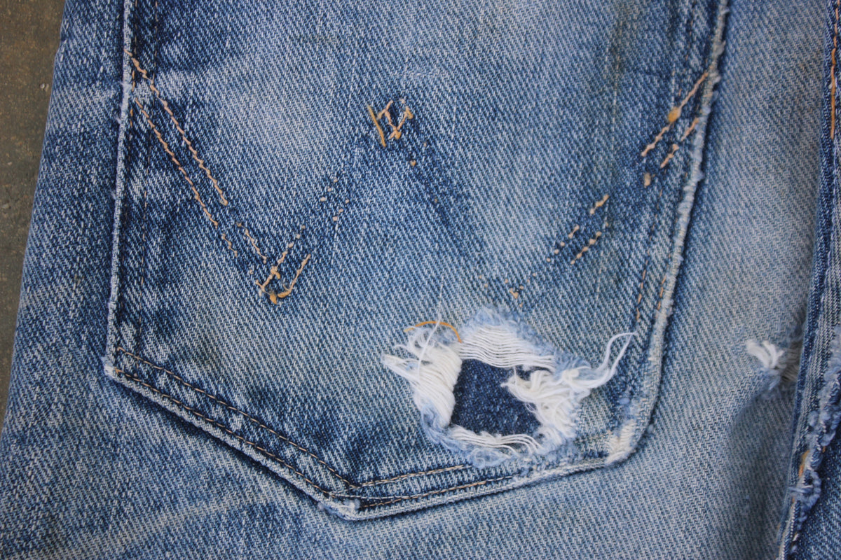 Vintage 1950's Wrangler Blue Bell Denim Jeans 24x28 #1 - La Lovely Vintage 