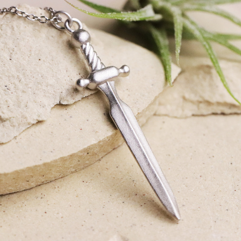 Cross Neck Knife With Hidden Blade and Necklace