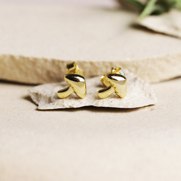 Mushroom Stud Earrings By La Lovely - La Lovely Vintage 