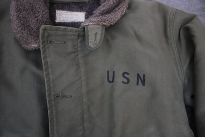 Vintage 1940s-1950’s U.S. Navy Alpaca-lined N-1 Deck Jacket - La Lovely Vintage 