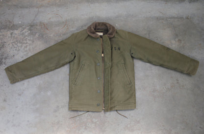 Vintage 1940s-1950’s U.S. Navy Alpaca-lined N-1 Deck Jacket - La Lovely Vintage 