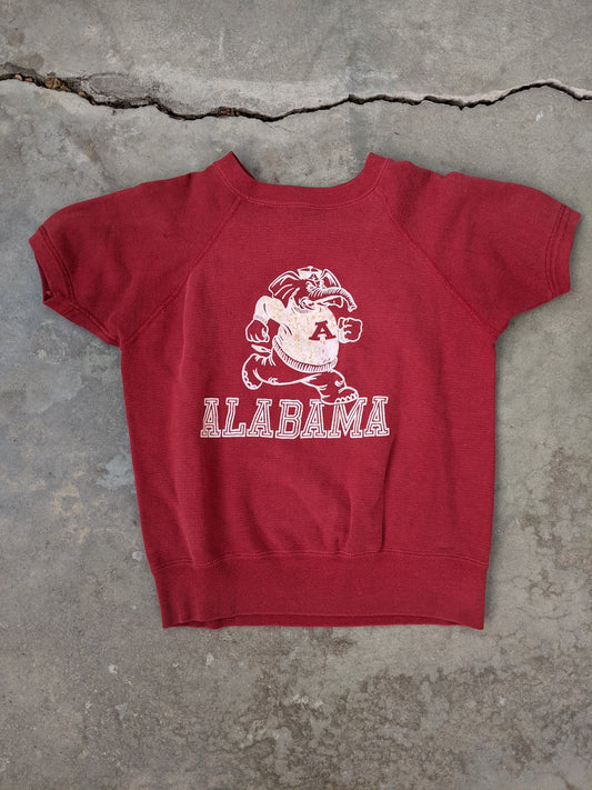 Vintage Burgundy 1960’s Alabama Short-Sleeved Sweatshirt - La Lovely Vintage 