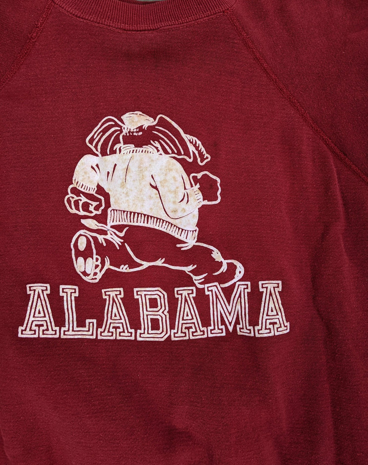 Vintage Burgundy 1960’s Alabama Short-Sleeved Sweatshirt - La Lovely Vintage 