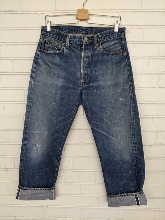 Vintage 1960's "Big E" Levi's Denim 501 Jeans - La Lovely Vintage 