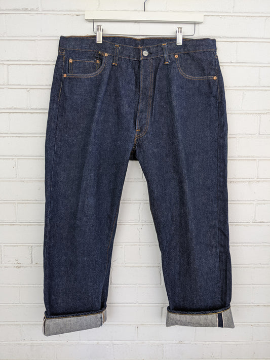 Vintage 1970's Levis 501 Dark Selvedge Denim Jeans - La Lovely Vintage 