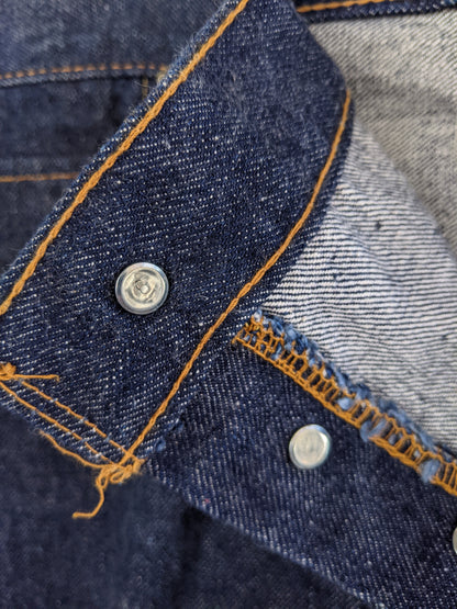 Vintage 1970's Levis 501 Dark Selvedge Denim Jeans - La Lovely Vintage 