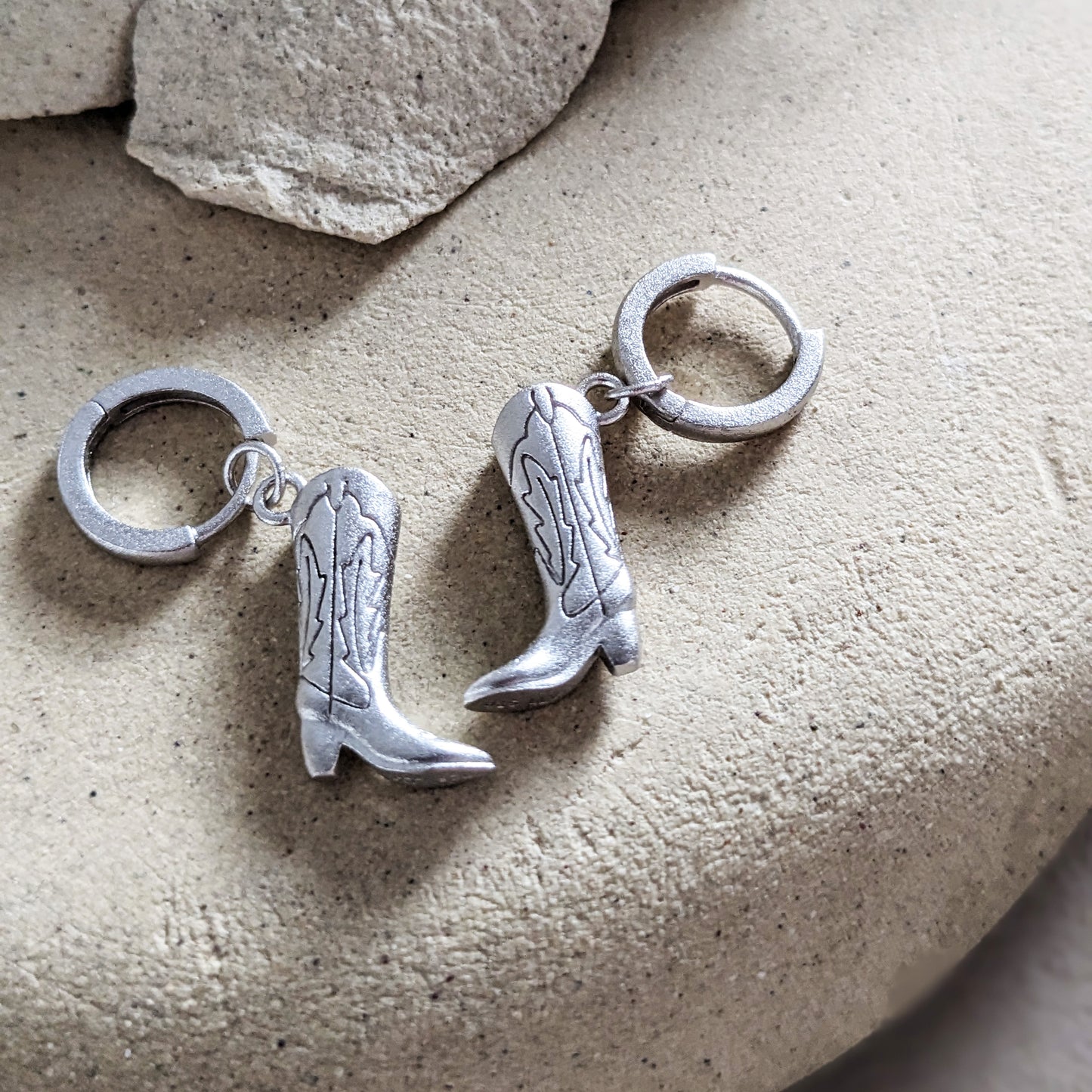 Cowboy Boot Hoop Earrings By La Lovely - La Lovely Vintage 
