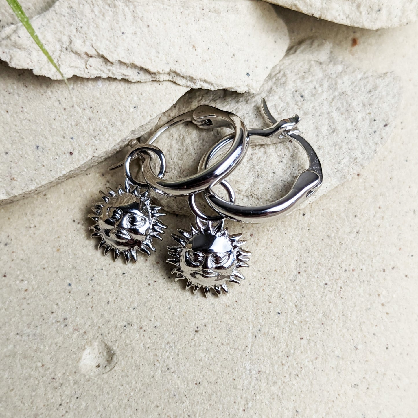Sun Hoop Earrings By La Lovely - La Lovely Vintage 