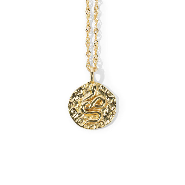 Gold Snake Pendant Protection Necklace Lilith By La Lovely