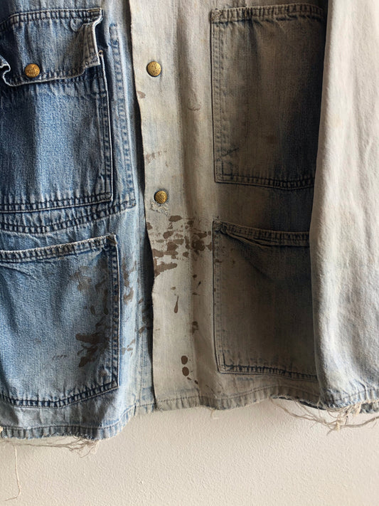 Vintage 1950/1960’s Carter’s Brand Sun-Faded Denim Chore Coat - La Lovely Vintage 