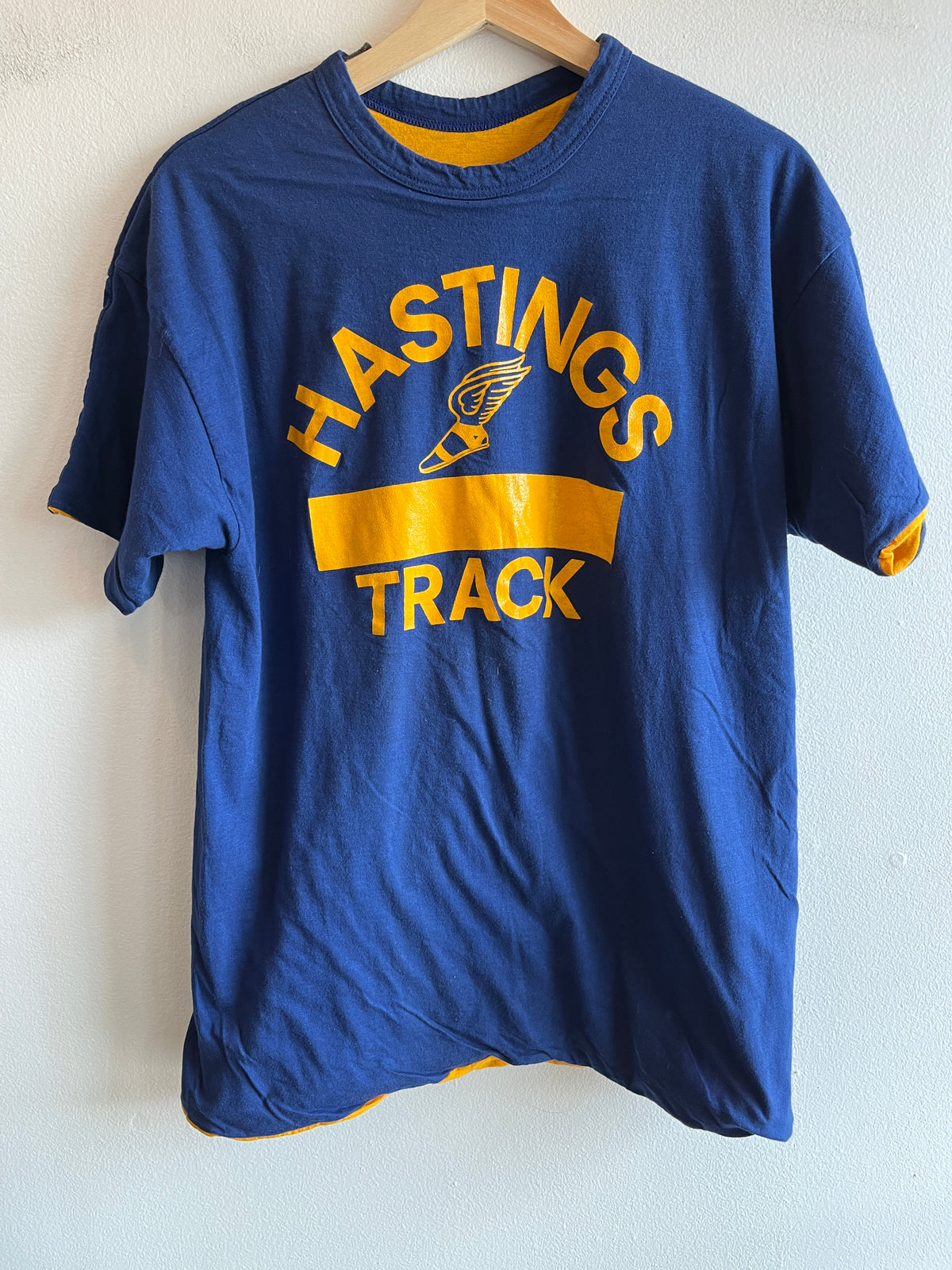 Vintage 1970’s Champion Hastings Track Reversible T-Shirt