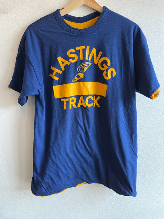 Vintage 1970’s Champion Hastings Track Reversible T-Shirt