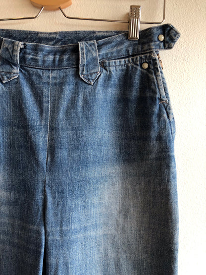 Vintage 1950’s Levi’s Short Horn Side-Zip Denim Jeans - La Lovely Vintage 