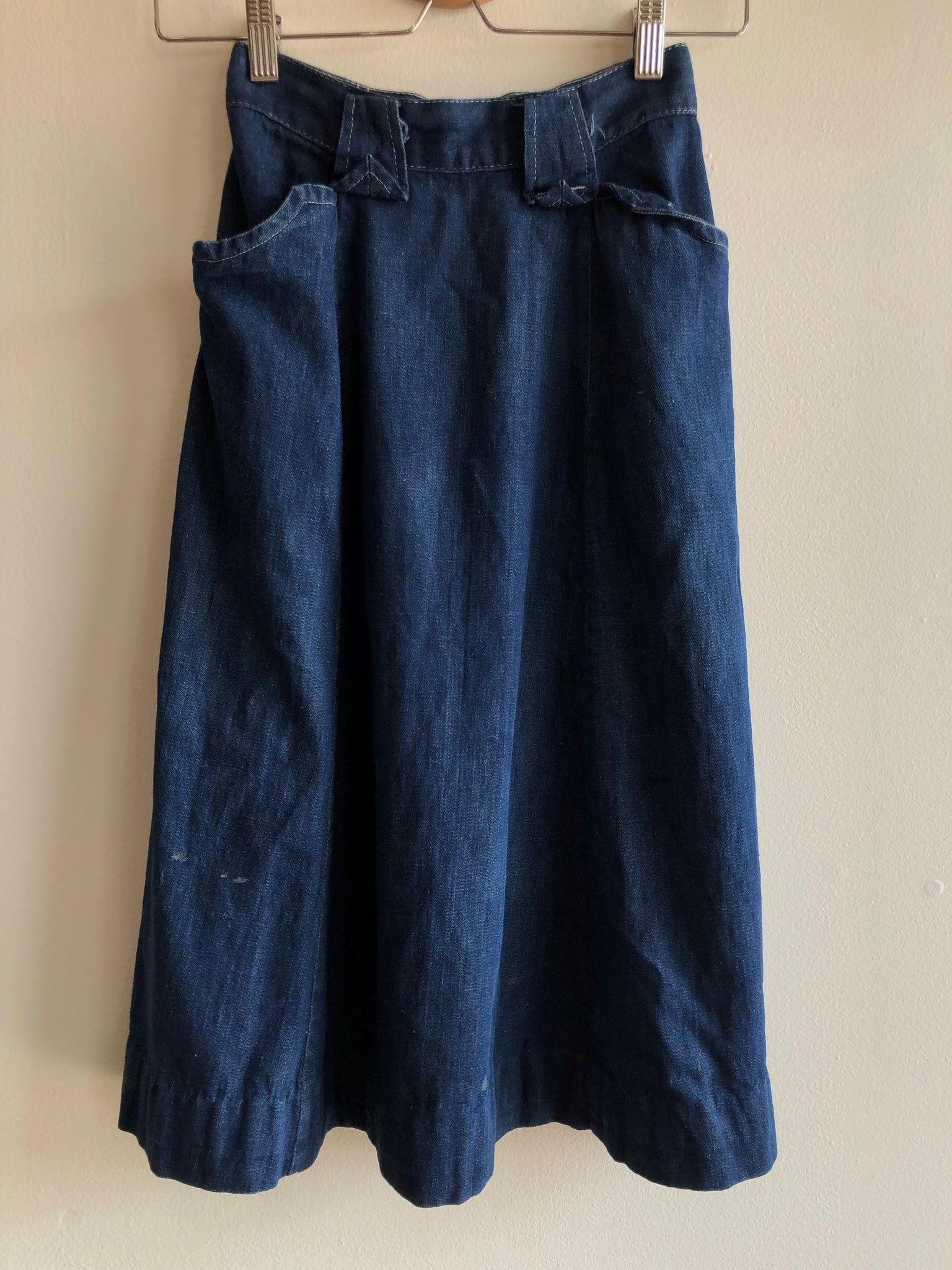 Vintage 1950’s Western Maid Side-Zip Denim Skirt