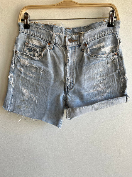 Vintage 1990’s Levi’s 505 Thrashed Denim Shorts