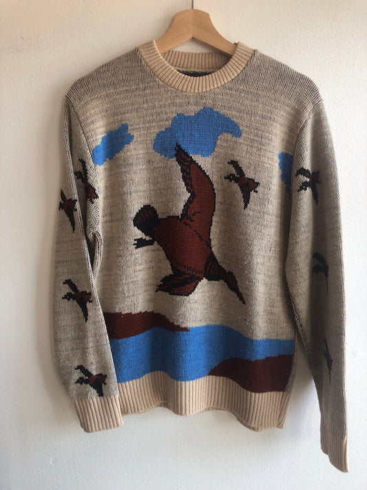 Vintage 1960’s Novelty Duck Print Sweater - La Lovely Vintage 