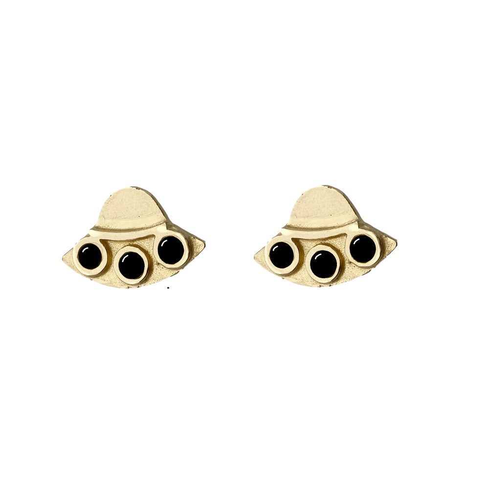 Therese Kuempel Designs - UFO Earrings w/ Onyx