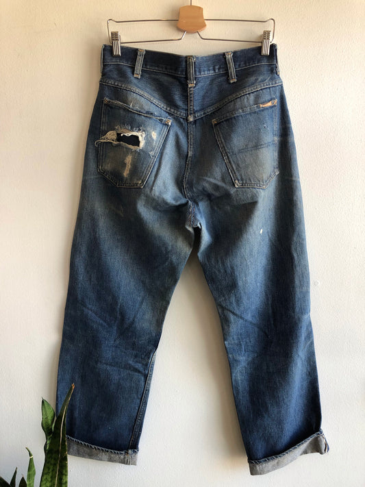 Vintage 1950’s Foremost Half-Selvedge Denim Jeans - La Lovely Vintage 
