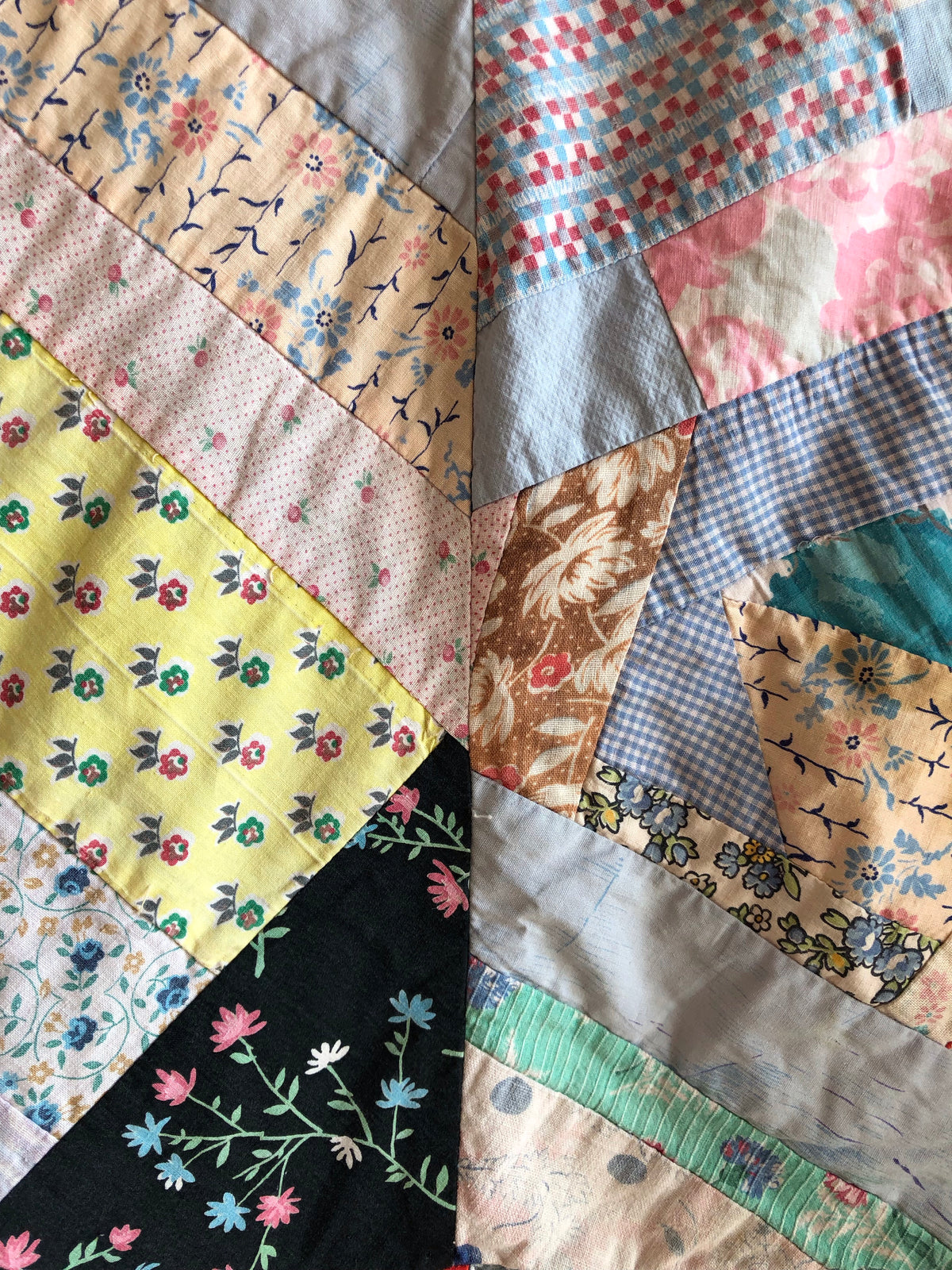 Double Down Vintage - Handmade Quilt Kimono Jacket - La Lovely Vintage 