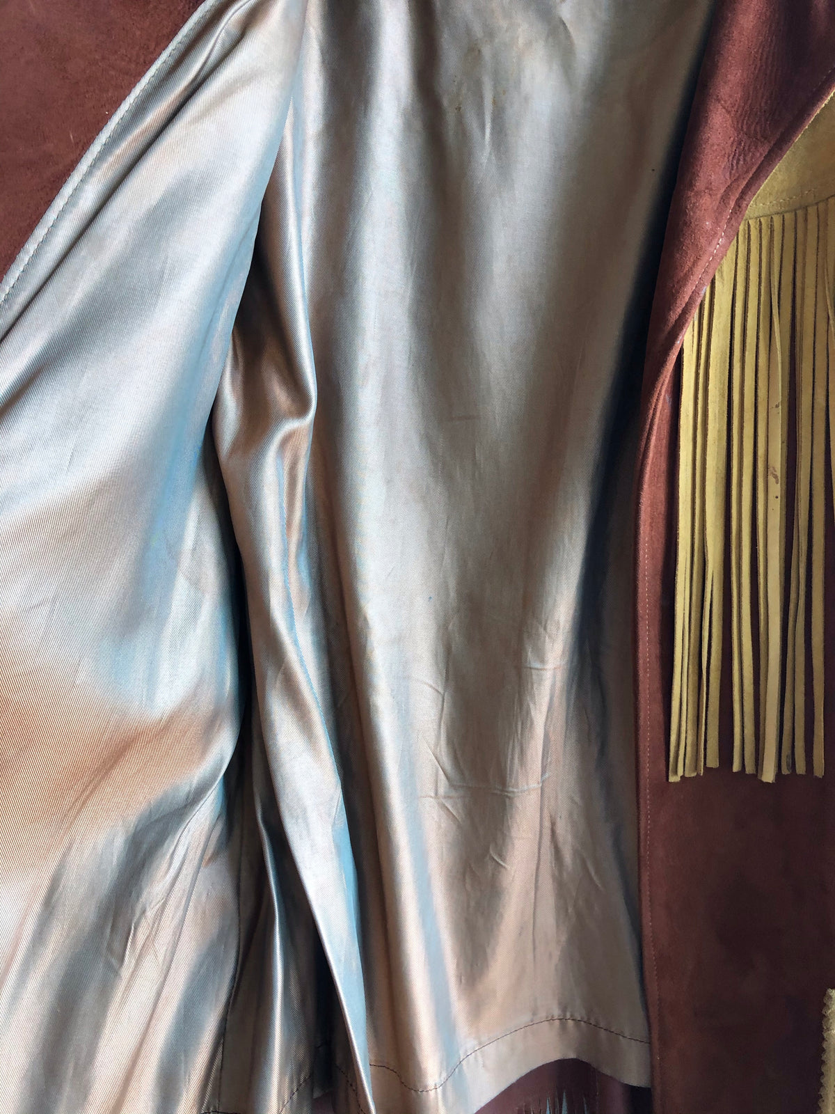 Vintage 1950’s Tregos Two-Tone Belted Fringe Jacket - La Lovely Vintage 
