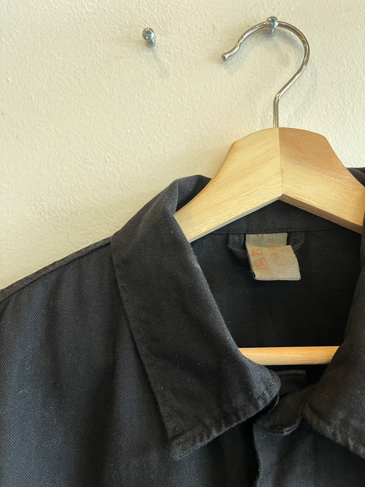 Vintage 1970’s HBT French Black Chore Coat - La Lovely Vintage 