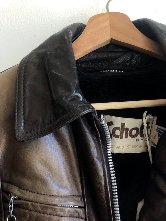 Vintage 1970s Schott Leather Motorcycle Jacket - La Lovely Vintage 