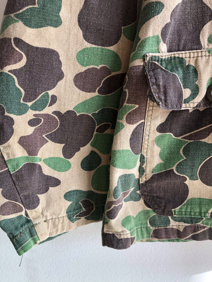 Vintage 1970’s Duck Camo Cotton Hunting/Chore Jacket - La Lovely Vintage 