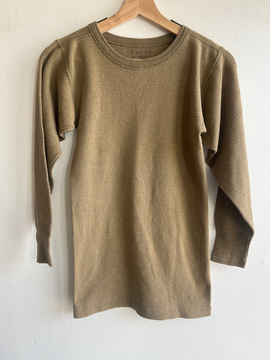 Vintage 1950’s Military Issue Olive Thermal Shirt - La Lovely Vintage 