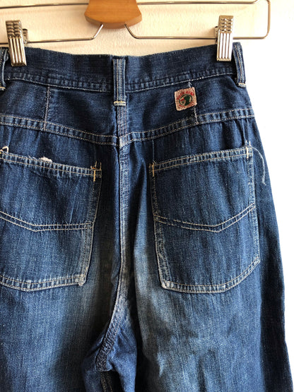 Vintage 1940/1950’s “Duck Head” Dark Denim Side-Zip Jeans - La Lovely Vintage 