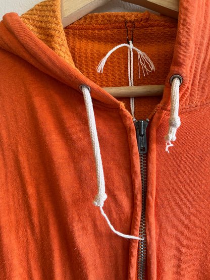 Vintage 1960’s Thermal Lined Hooded Zip-Up Sweatshirt