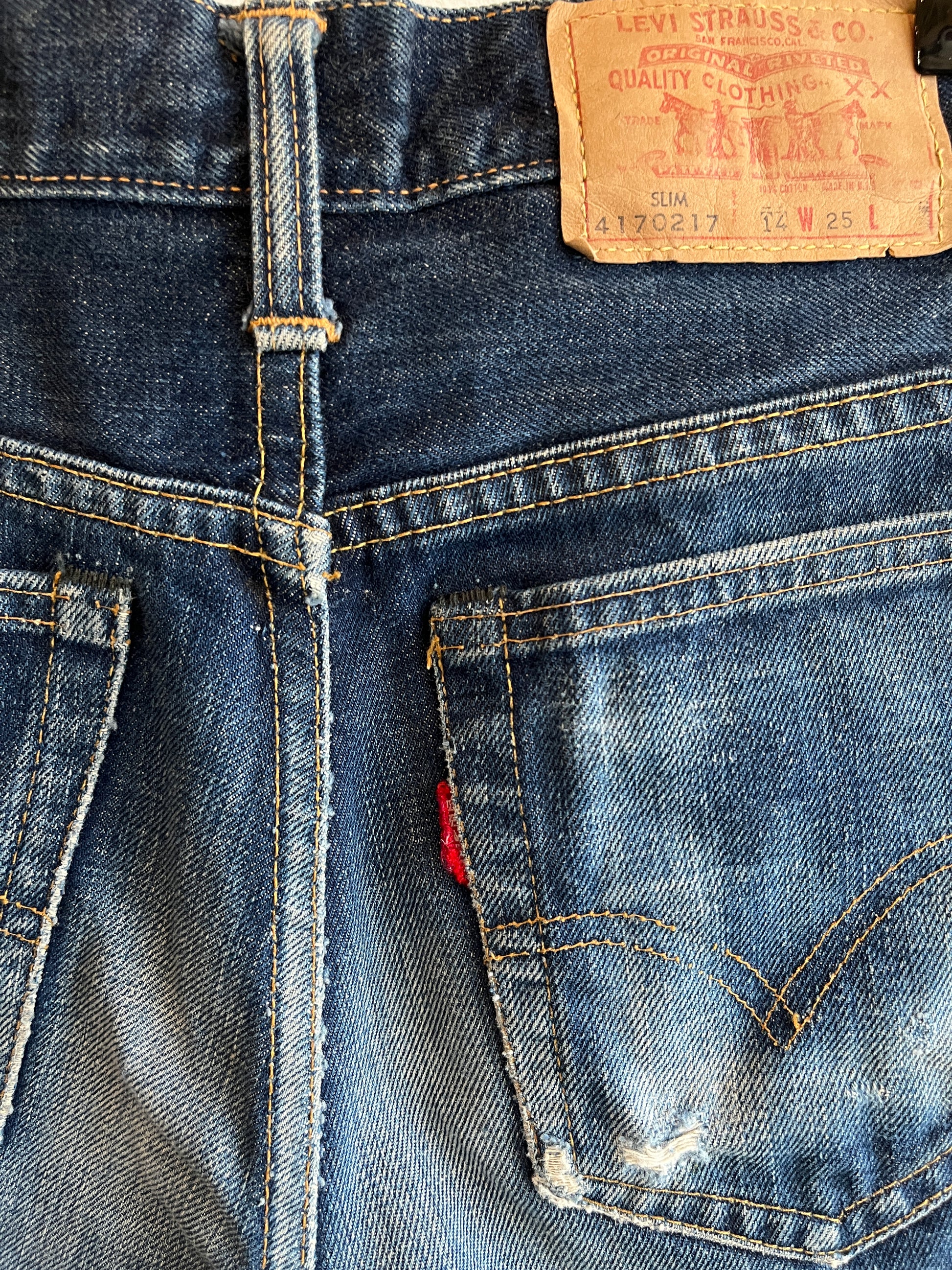 Vintage 1960’s Levi’s “Big E” 4170217 Denim Shorts - La Lovely Vintage 
