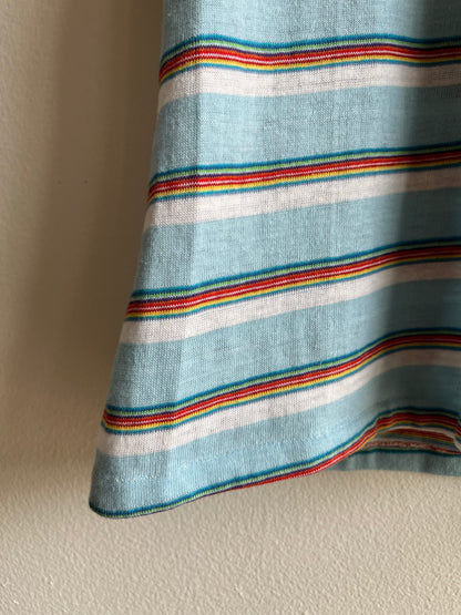 Vintage 1970’s Baby Blue Striped T-Shirt - La Lovely Vintage 