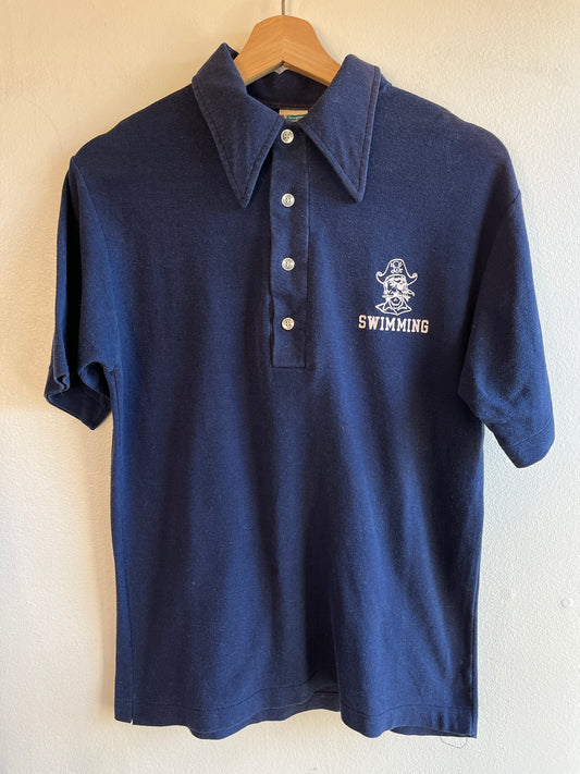 Vintage 1980’s Pirates Swimming  Champion Polo Shirt - La Lovely Vintage 
