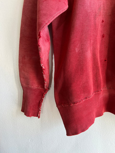 Vintage 1950’s Hanes Windshield Faded Red Sweatshirt