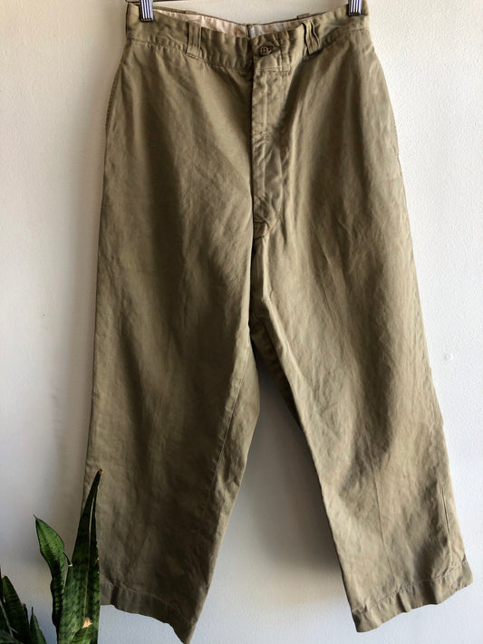 Vintage 1950’s Korean War U.S. Military Khaki Pants - La Lovely Vintage 