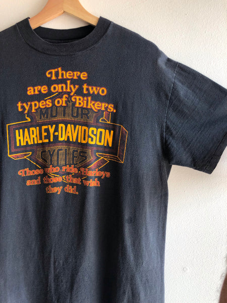 Vintage Harley Davidson “ Two Types of Bikers “ Shirt