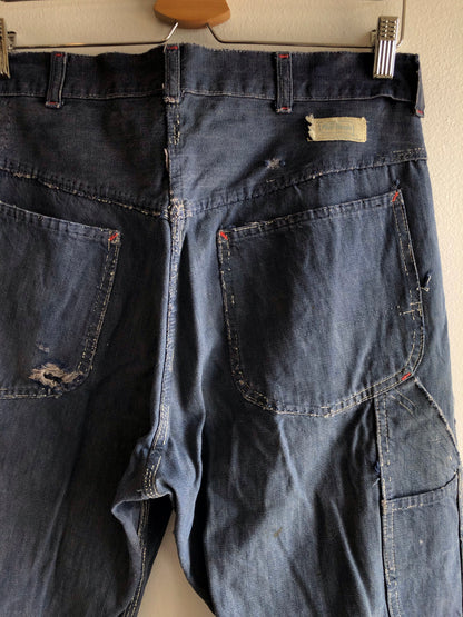 Vintage 1950/60’s Dark Denim PowrHouse Work Jeans - La Lovely Vintage 